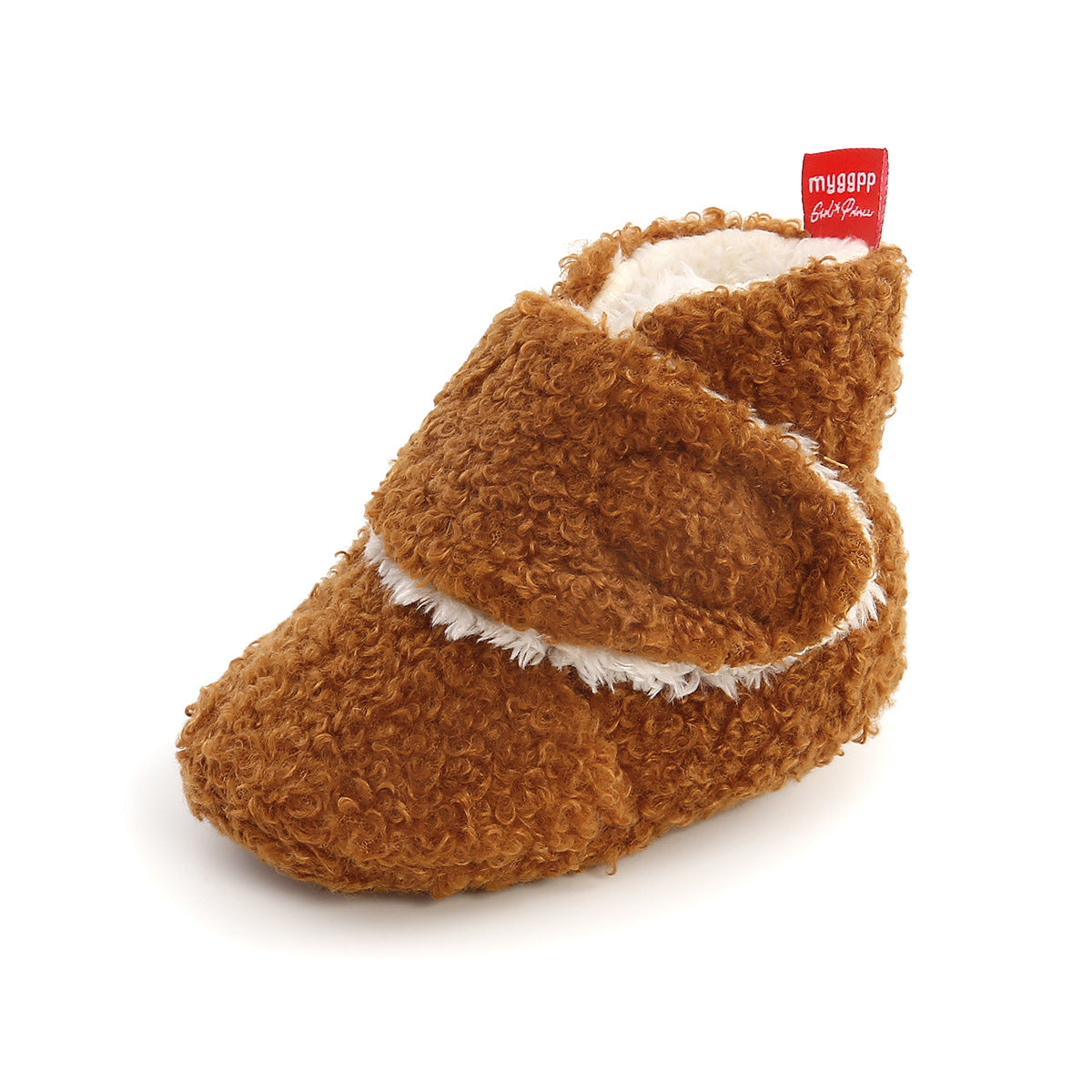 Solid Color Cartoon Cotton Shoes Baby Shoes Soft Sole Warm Shoes Toddler Shoes Baby's Shoes Plus Velvet 1982B