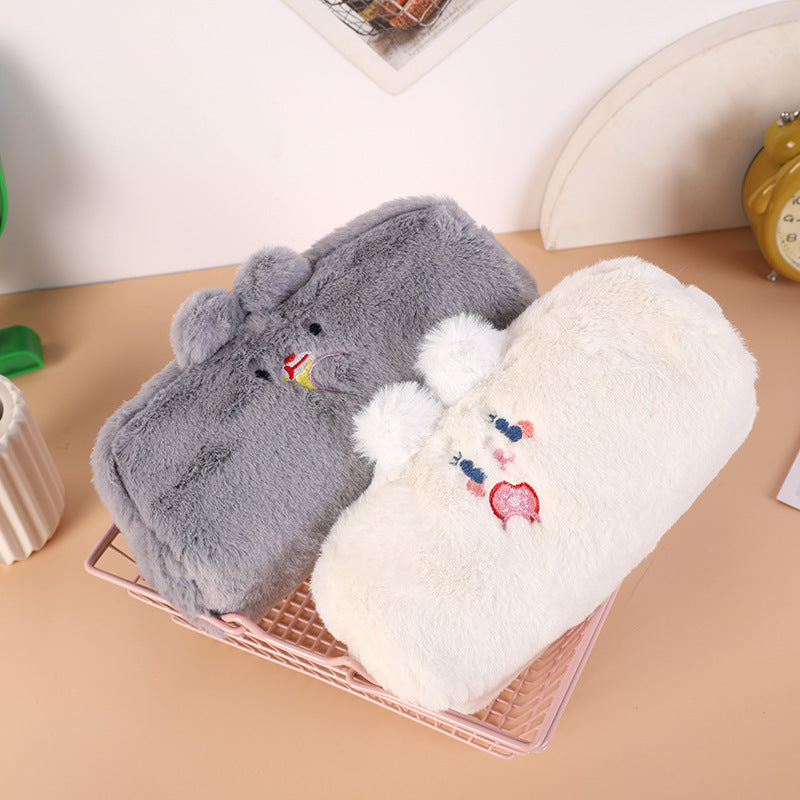 Ins Japanese High-value Plush Bear Pen Bag Korean
