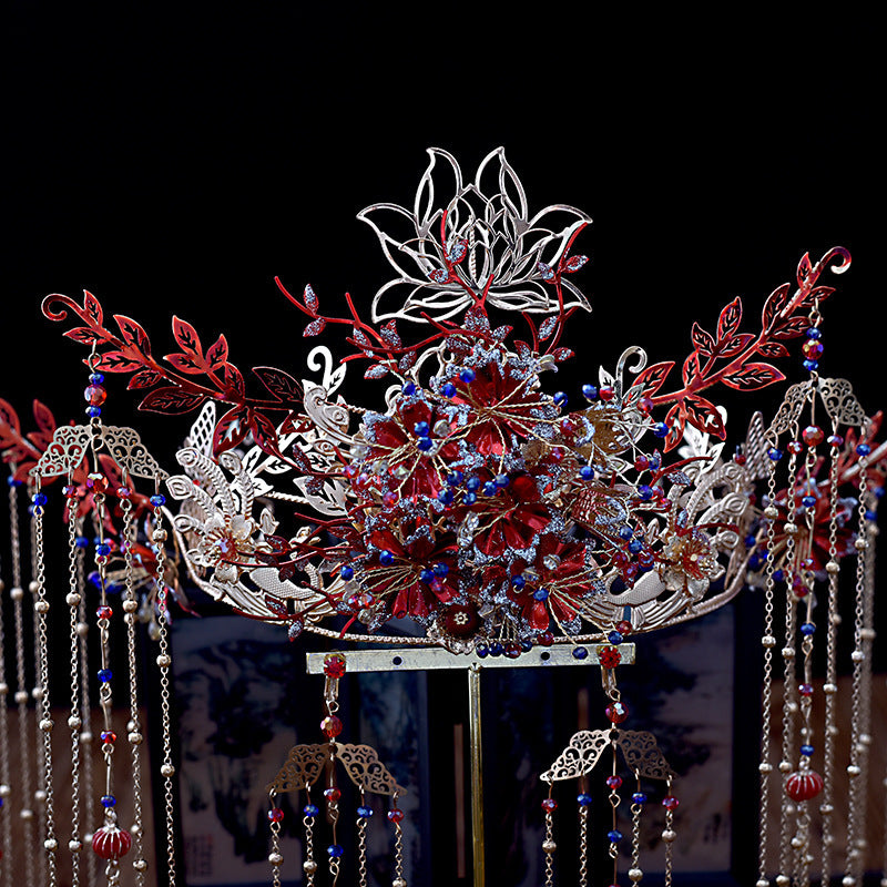 Ancient Costume Xiuhe Phoenix Crown Headdress