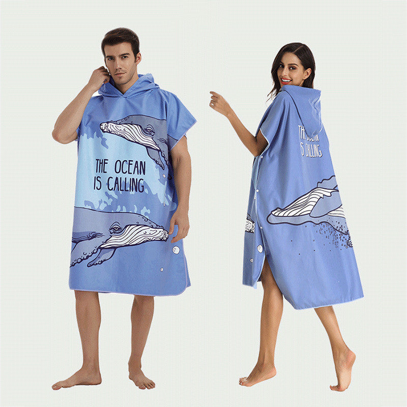 Quick-Drying Bathrobe Bath Towel Quick-Drying Towel with Hood