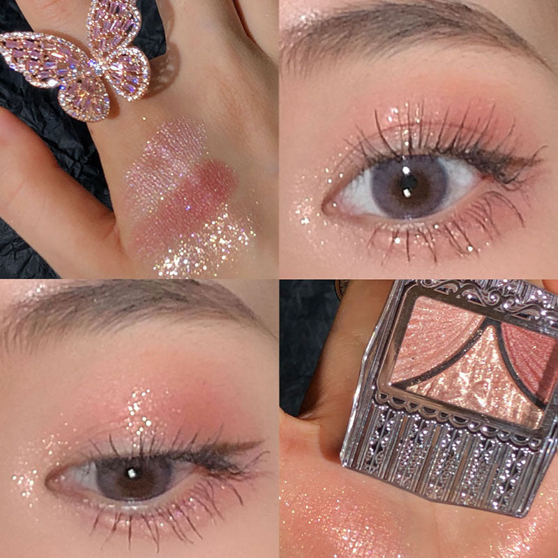 Pearlescent Matte Bow 3-Color Eyeshadow Palette