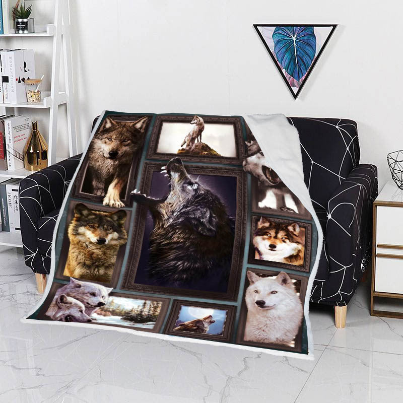 Double Layer Thickened Cashmere Blanket Cartoon Cartoon Cat Air Conditioner Quilt
