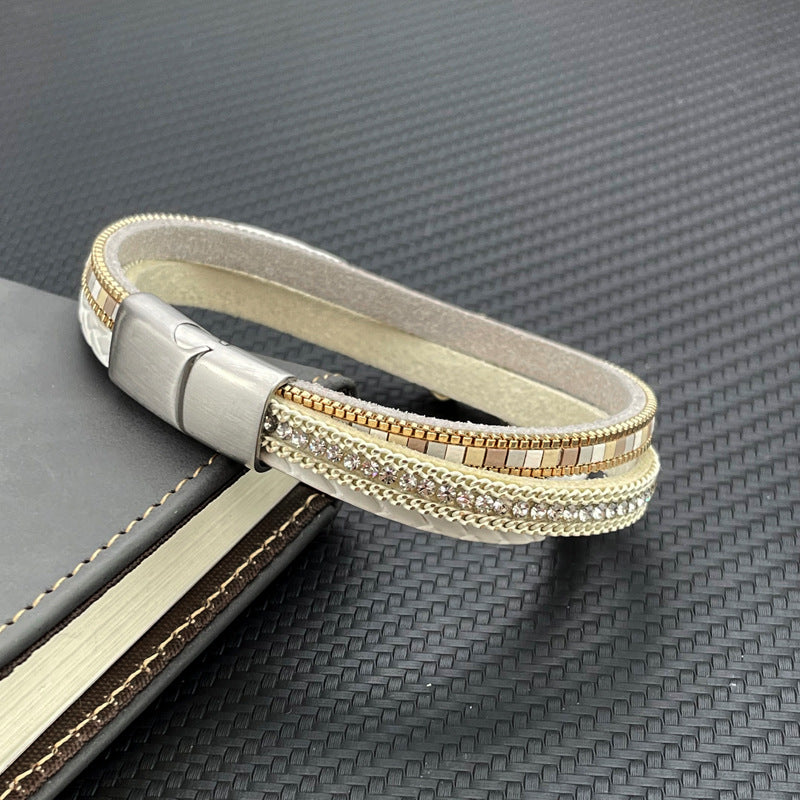 Fashion Female Bracelet Crown Leather