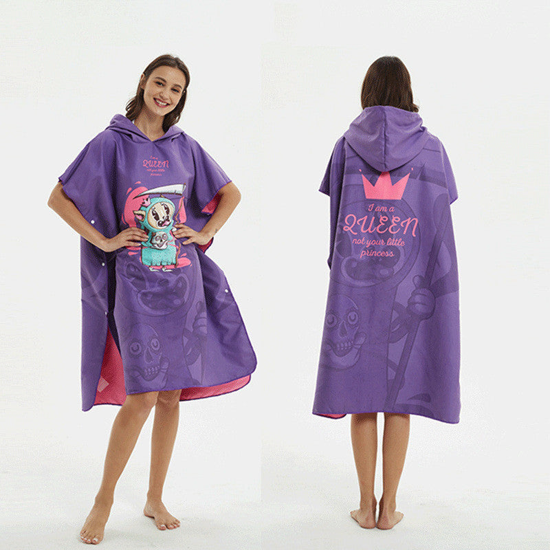 Quick-Drying Bathrobe Bath Towel Quick-Drying Towel with Hood