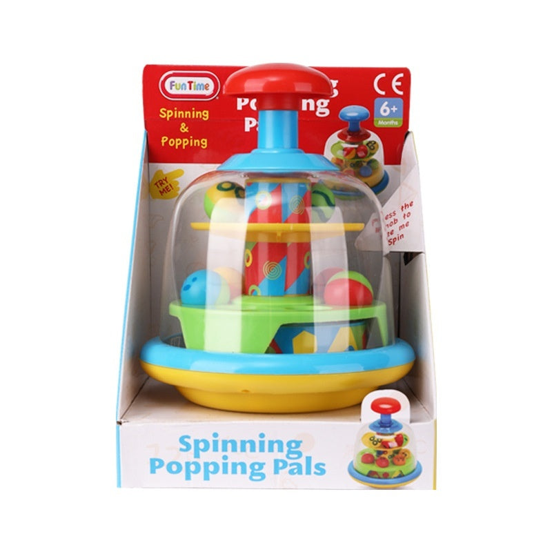 Press Rotating Jumping Ball Enlightening Early Education Toys For Infants