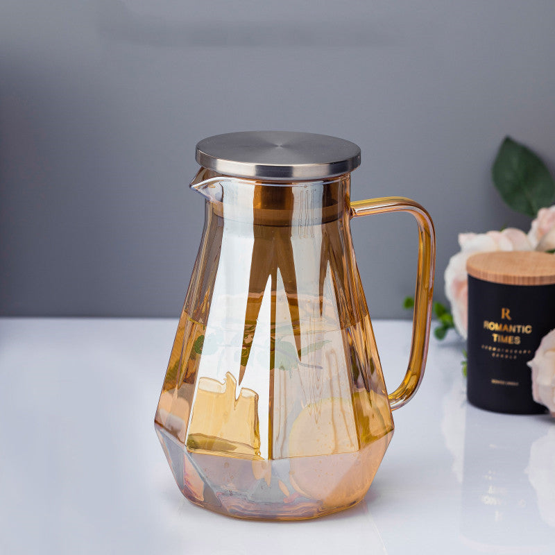 Cold Kettle Light Luxury European Style Cold Water Cup Household High Temperature Glass Kettle Large Capacity Water Cup Set Tea Cup