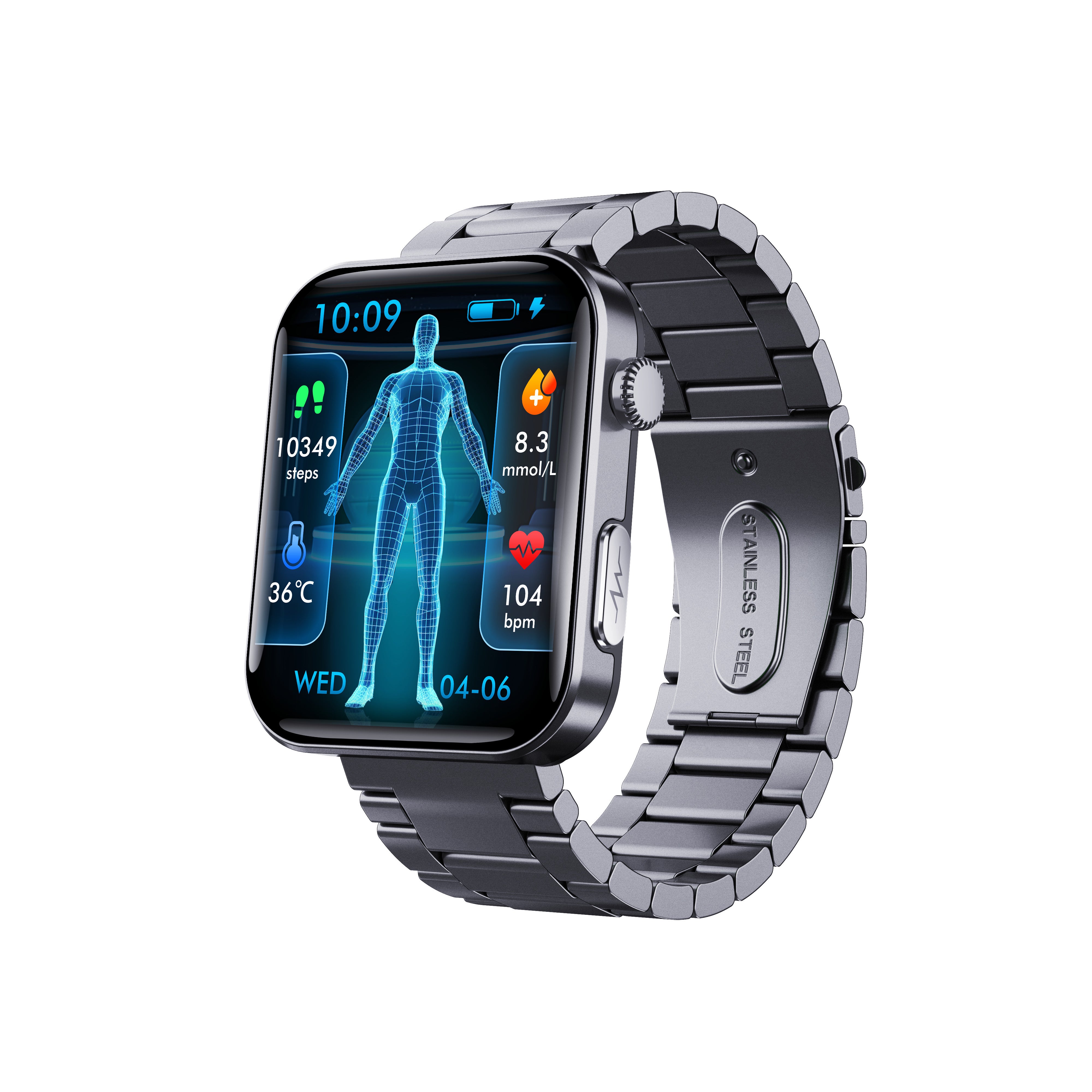Smart Watch For Men Women Healthy Mornitoring Ips Screen Fitness Tracker With Bluetooth Call  IP67 Waterproof Heart Rate Sleep SpO2 Monitor Pedometer Multiple Sports 7 Days Battery Life
