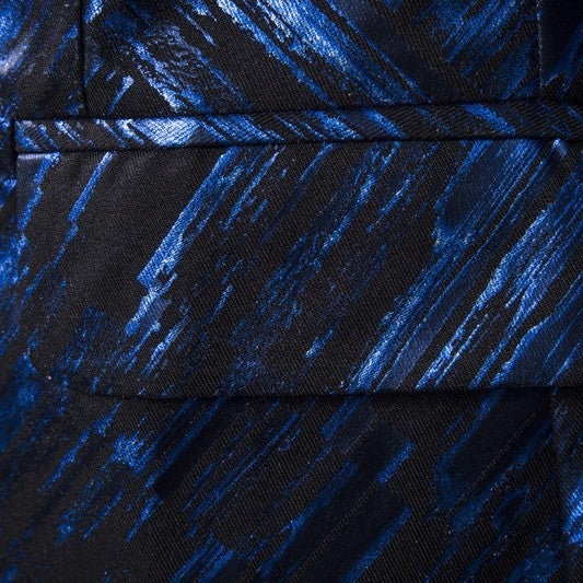 Fashion Print European Size Single-Breasted Men's Suits