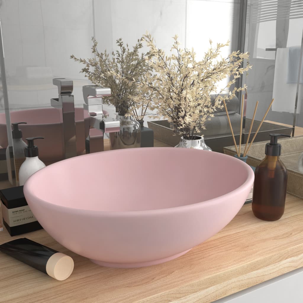 Luxury Oval Washbasin Matte Ceramic   Luxury