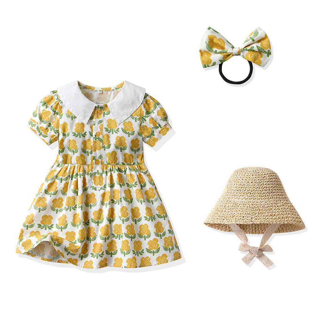 Seaside Holiday Brother And Sister Girl Dress Boy's Clothing Short Sleeve Sister And Brother Fashion