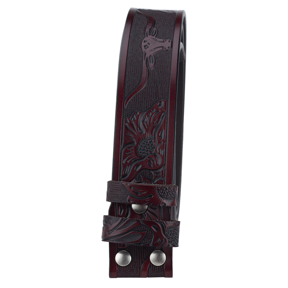 Buckle Free Cow Pattern Belt