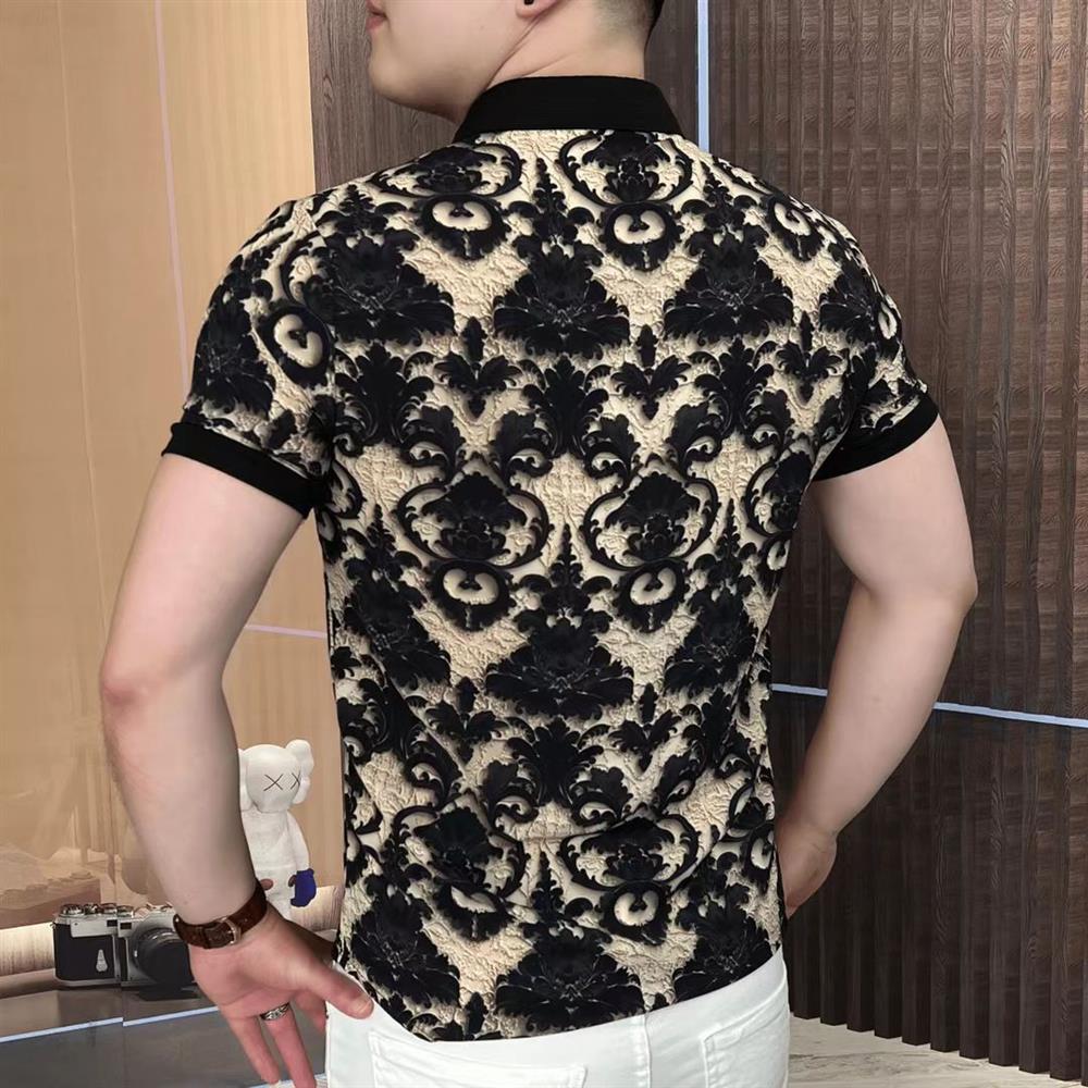 Men's Summer Casual Collar Printed POLO Shirt