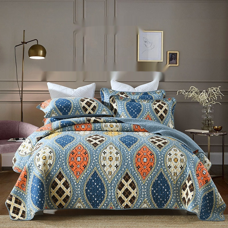 Bedding Pure Cotton Quilt Air-Conditioning Summer Cooling Duvet Three-Piece Set
