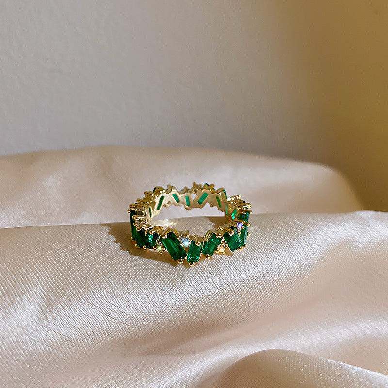 Real Gold Electroplated Diamond Zircon Ring
