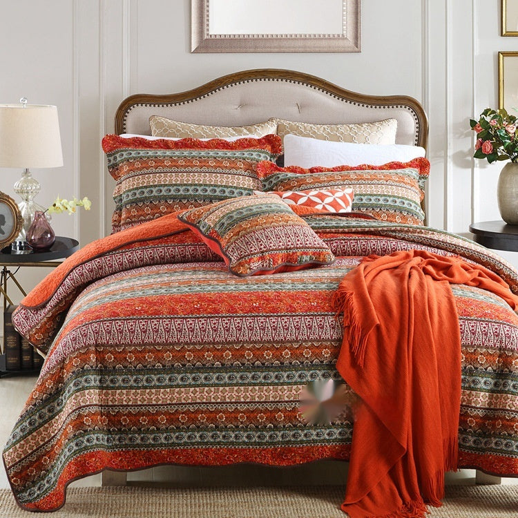 Bedding Pure Cotton Quilt Air-Conditioning Summer Cooling Duvet Three-Piece Set