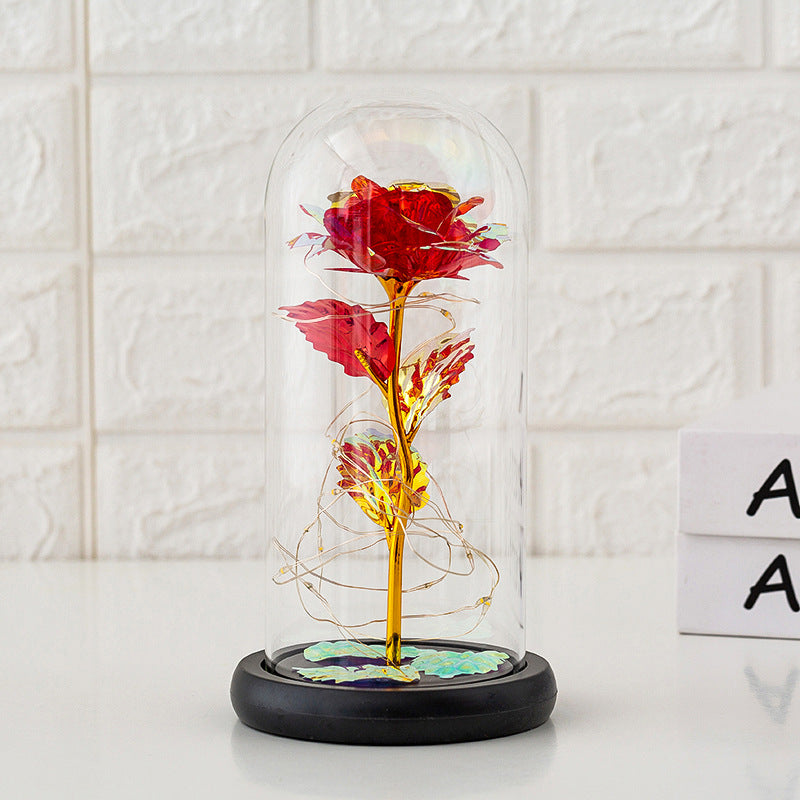 Preserved Flower Glass Cover Rose Flower Glass Cover Gift Gifts