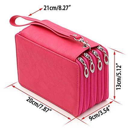 PU Leather Art Storage Pen Curtain Color Bag Porous