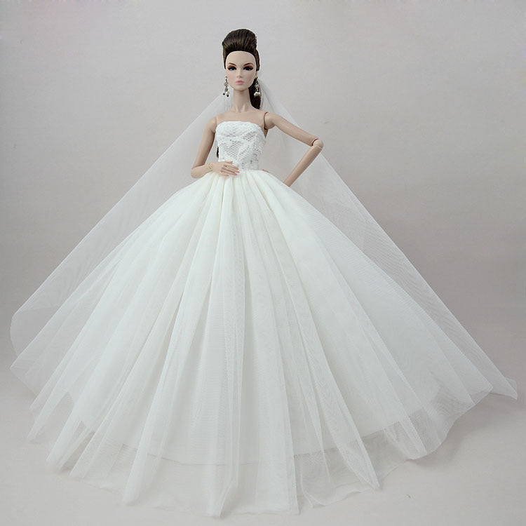 Wedding Dress Big Skirt Veil