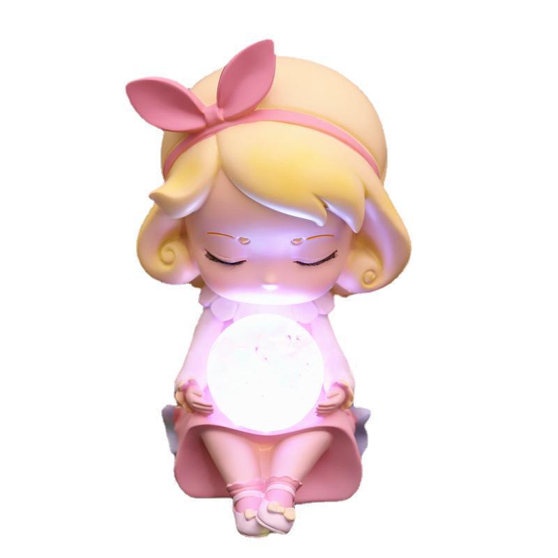 Fantasy Crystal Ball With Lamp For Girls Bedroom Desktop Resin Decoration Ornaments