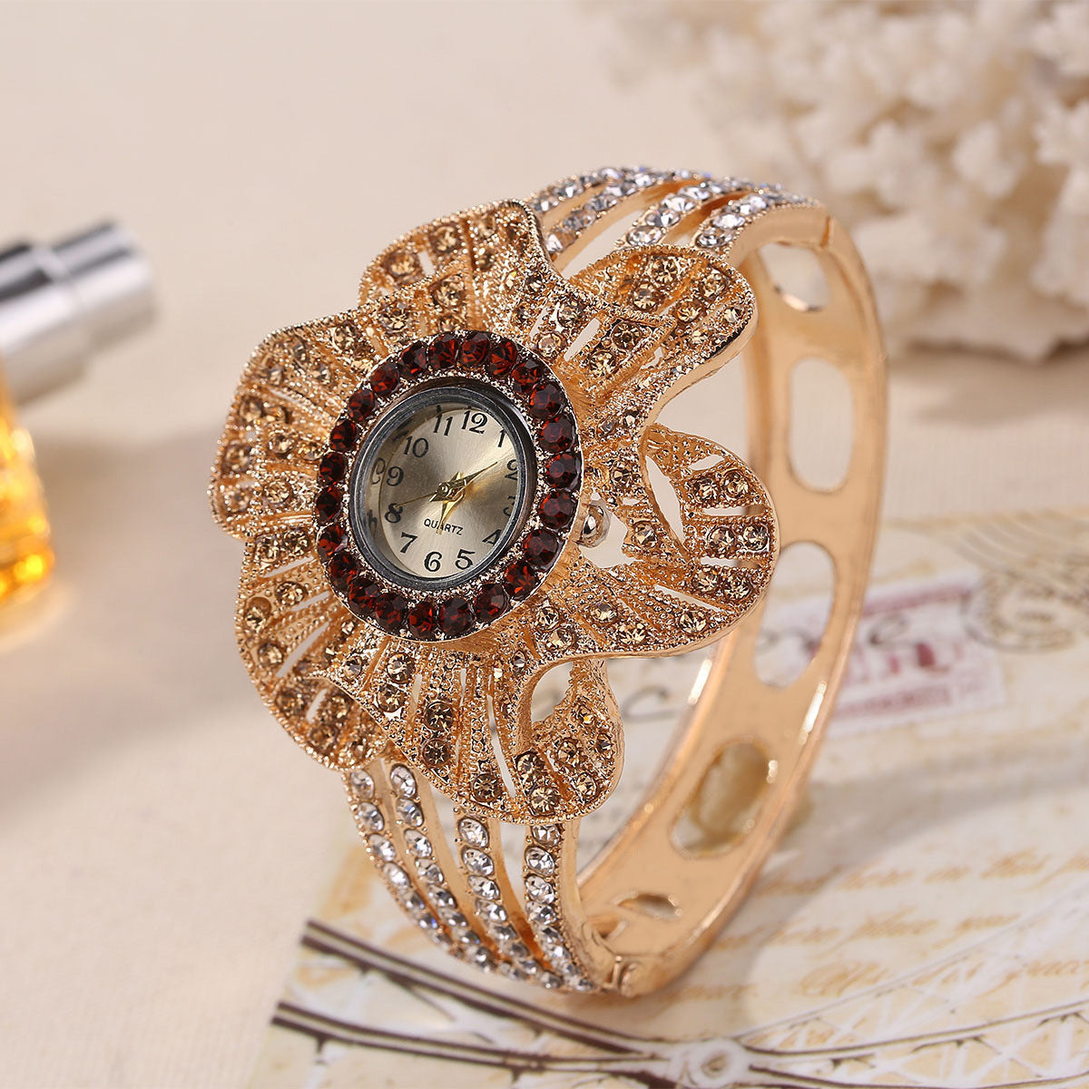 Personalized Rhinestone Bracelet Watch