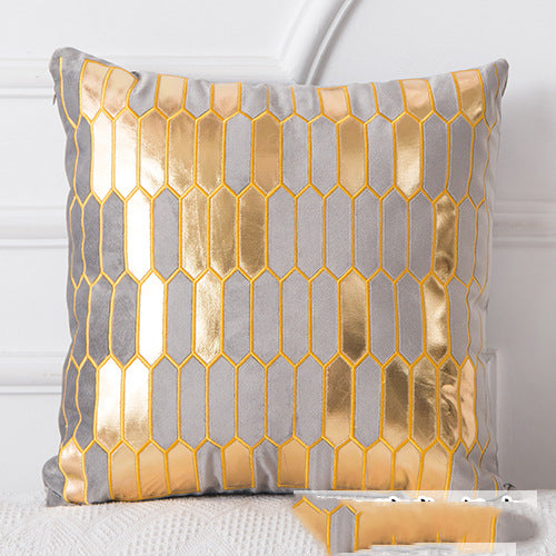 Golden Sofa Pillow Office Car Lumbar Cushion