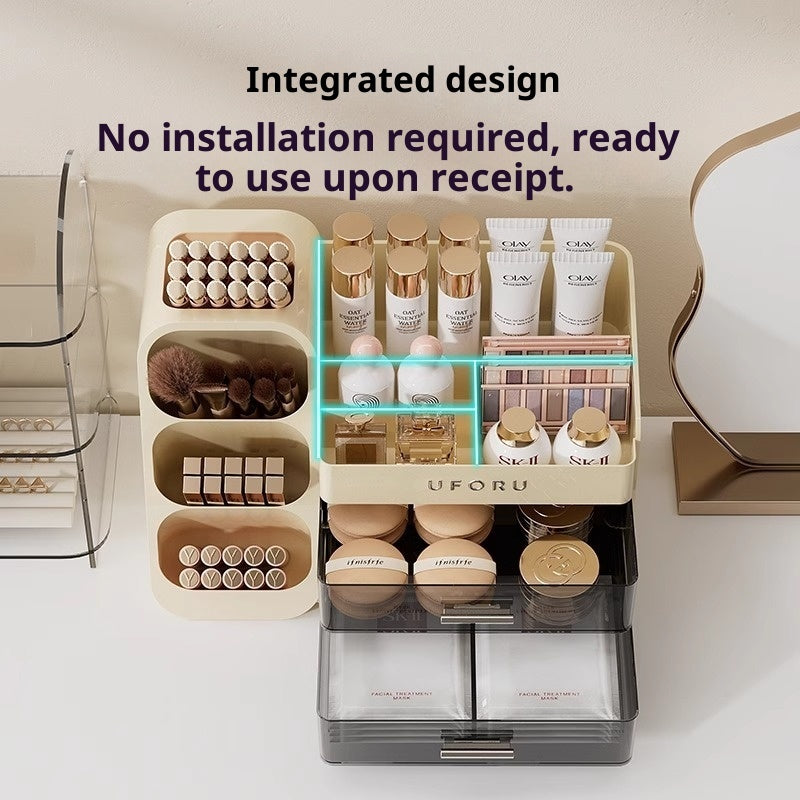 Desktop Cosmetic Storage Box Dust-Proof Organizer