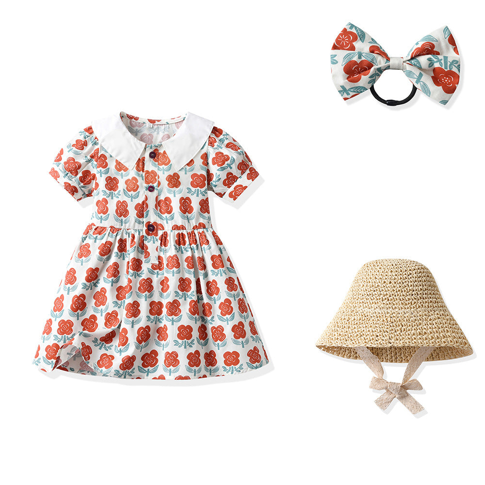 Seaside Holiday Brother And Sister Girl Dress Boy's Clothing Short Sleeve Sister And Brother Fashion