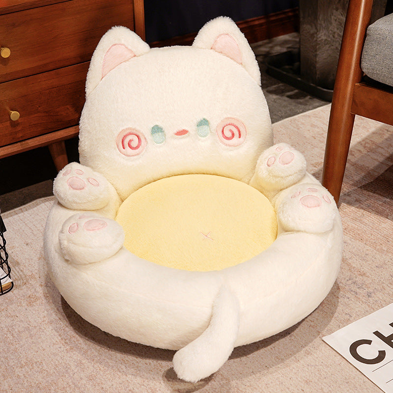 New Cartoon Cute Tummy Cat Cushion Floor Sofa Office Soft Futon Thickening Floor Mat