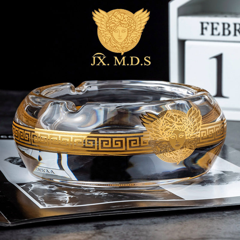 Creative Fashion Ashtray Medusa Head Crystal Glass