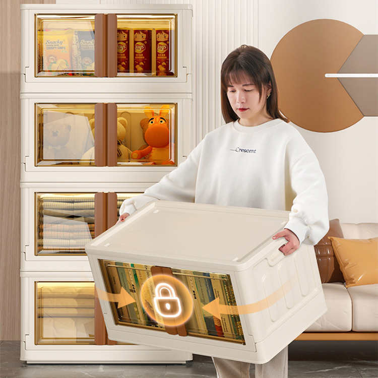 Installation Free Plastic Storage Box Transparent Folding And Foldable