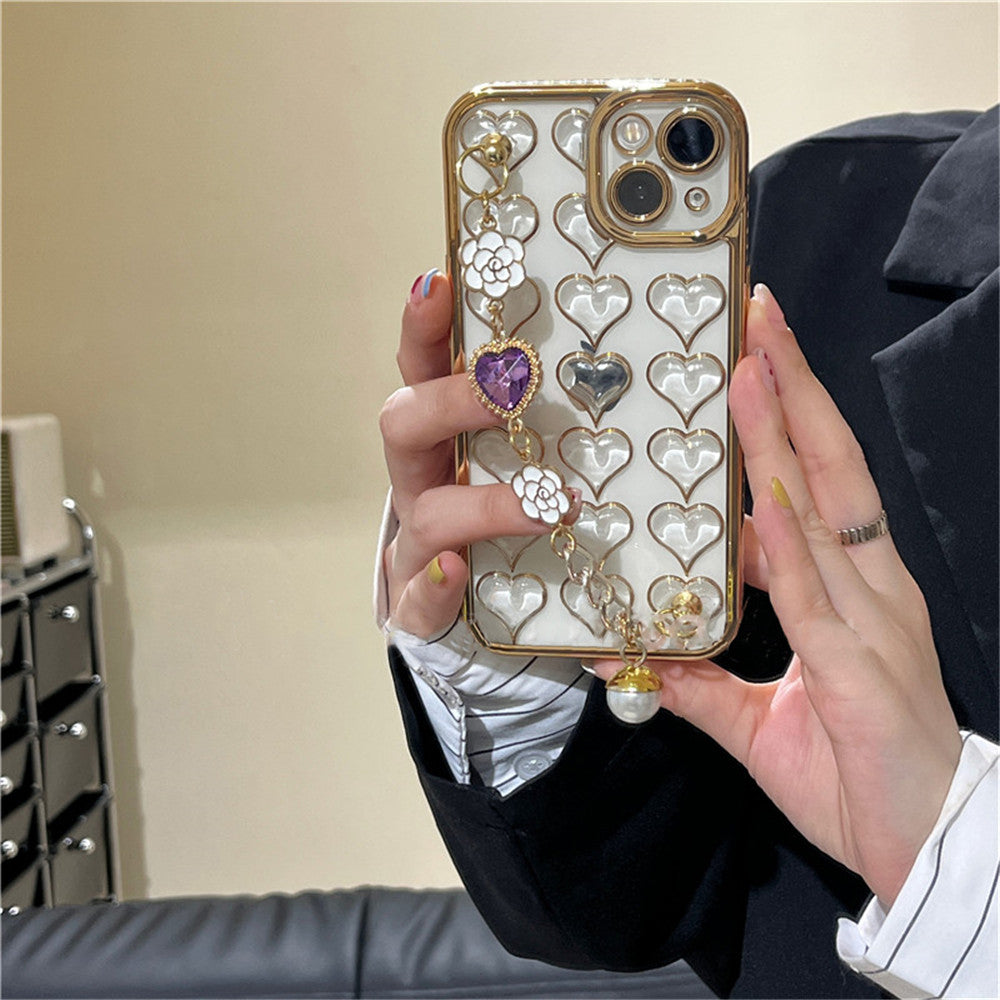 Light Luxury Electroplating Gold Love Mobile Phone Case