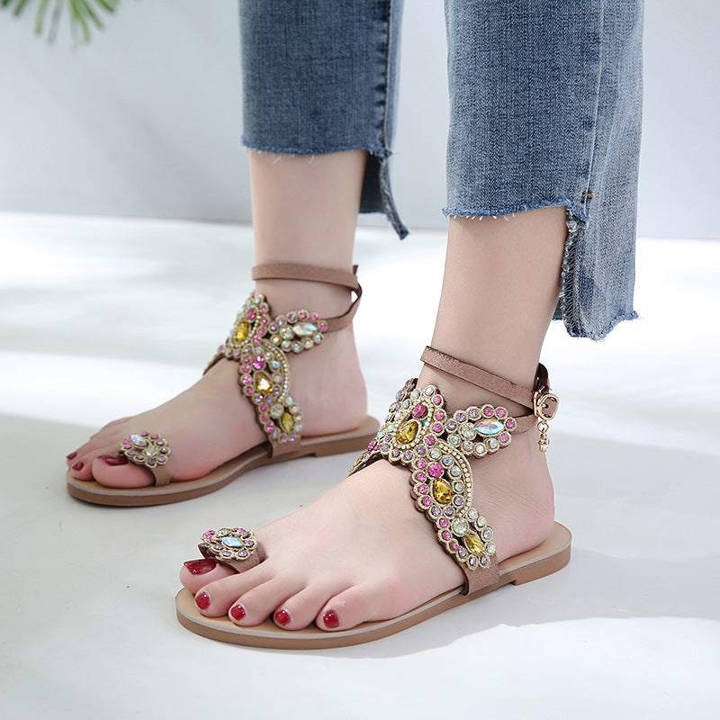 European And American Fashion Slip-Toe Women's Hollow Sandals