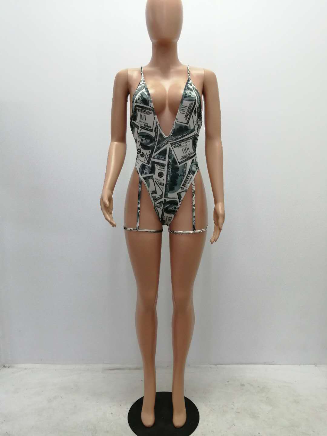 Deep V-Dollar Swimsuit