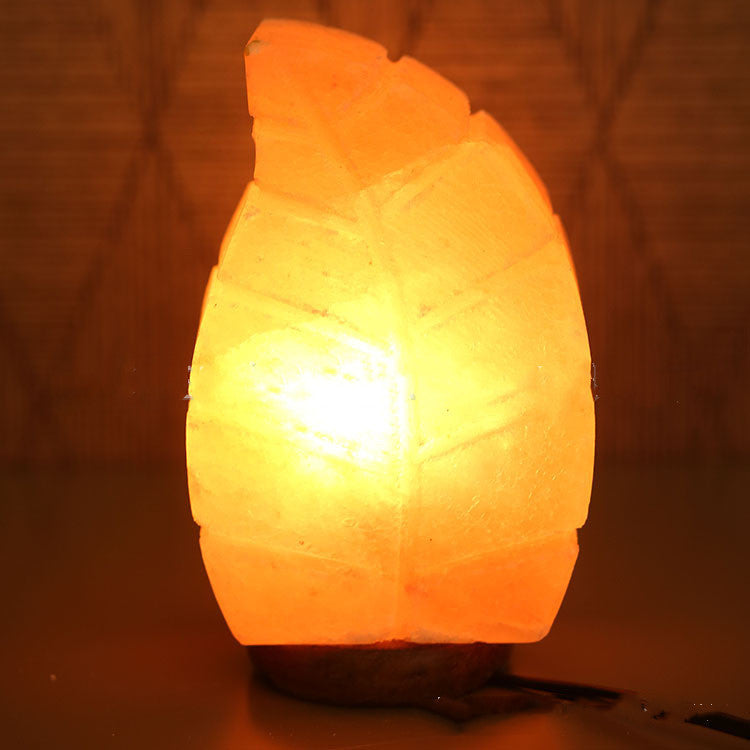 Leaf-Shaped Crystal Lamp