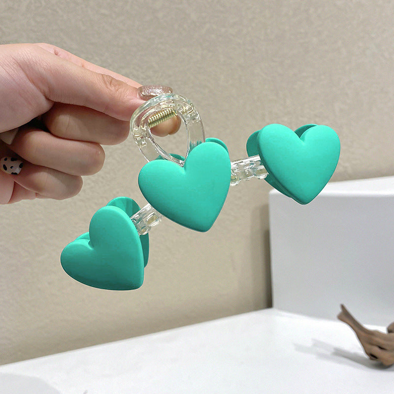 Color Love Clip Frosted Texture Back Head Hair Clip Hair Accessories Female