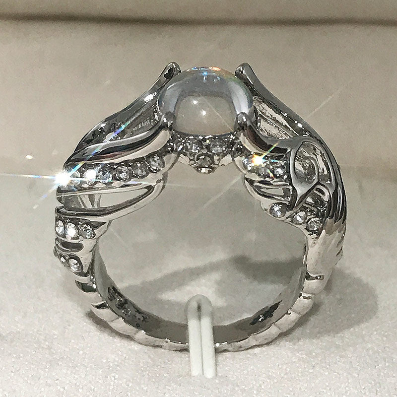 White Swan Colorful Ring