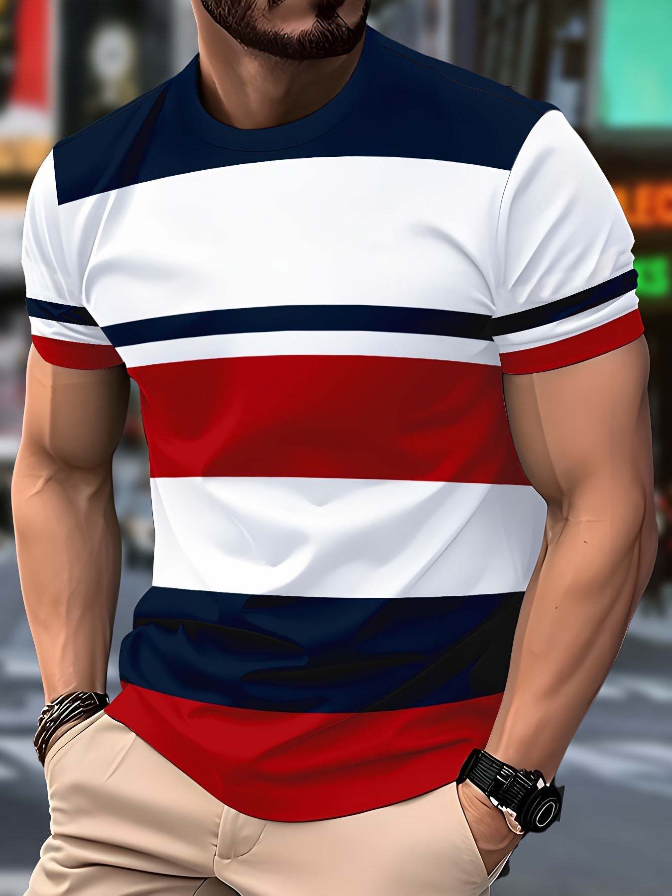 Mens Casual Stylish And Minimalist Summer Short-Sleeve Shirt
