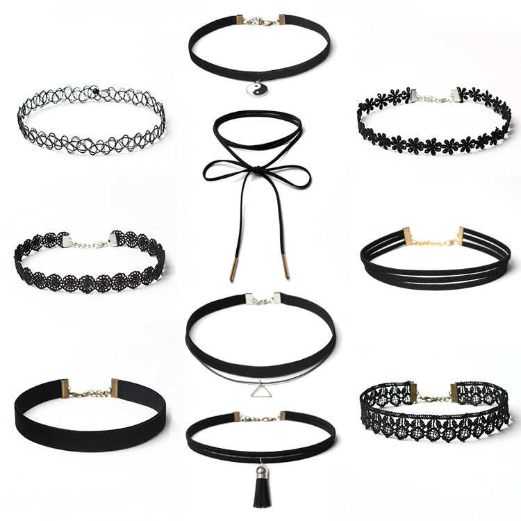 Simple Lolita Fake Collar Collar Necklace Combination Set