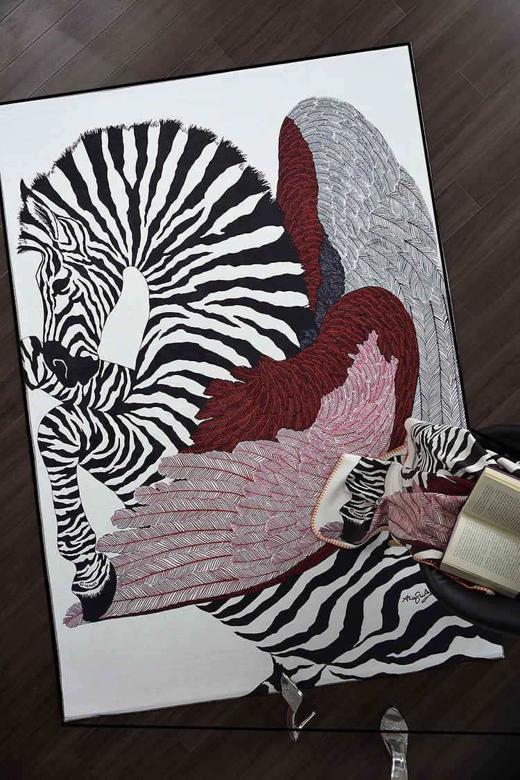 Door Carpet Non-Slip Mat Home Living Room Bedroom Bedside Round