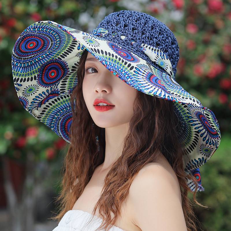 Summer Beach Sun Hat Beach Green Straw Hat For Women