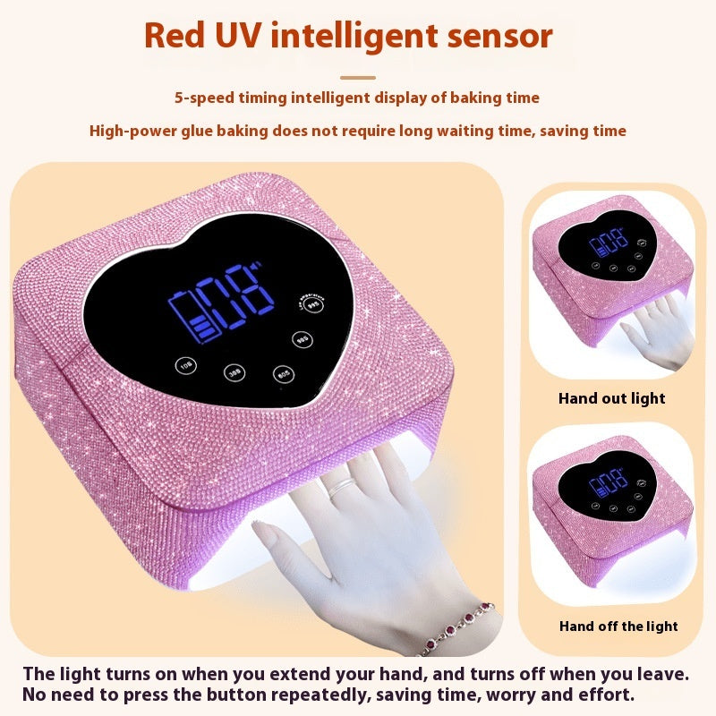 Charging Nails Phototherapy Lamp High-Power Storage, Baking and Drying Nail Phototherapy Machine