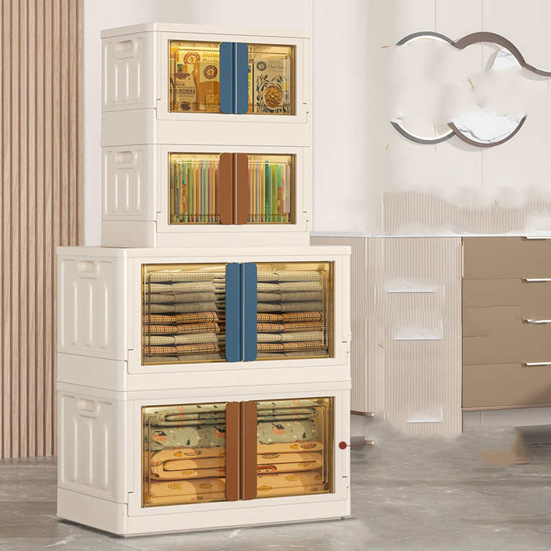 Installation Free Plastic Storage Box Transparent Folding And Foldable
