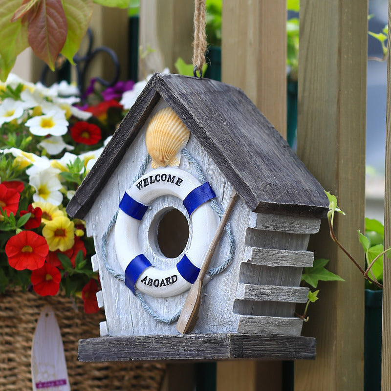 Outdoor Bird House Warm Hanging Nest Resin Crafts