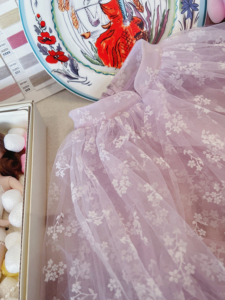 Simple High-End Dress Female Cherry Blossom Lover French Gentle