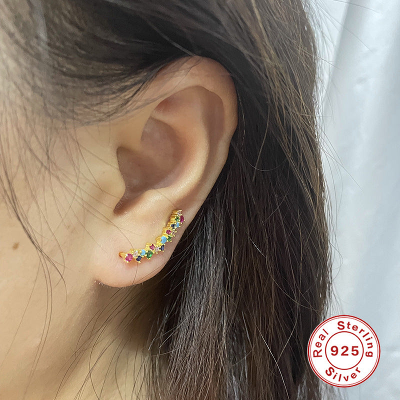 Fashionable All-Match Creative S925 Sterling Silver INS Earrings