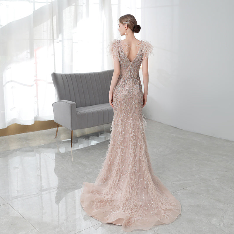High-End Luxury Fishtail Evening Dress