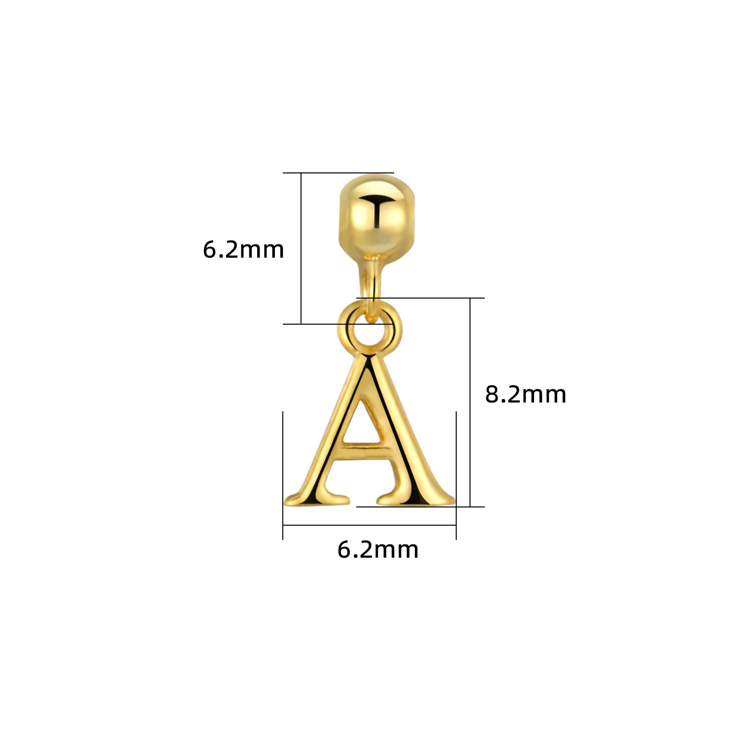 Smooth-Surface Jewelry Minimalist 26-Letter Alphabet Pendant