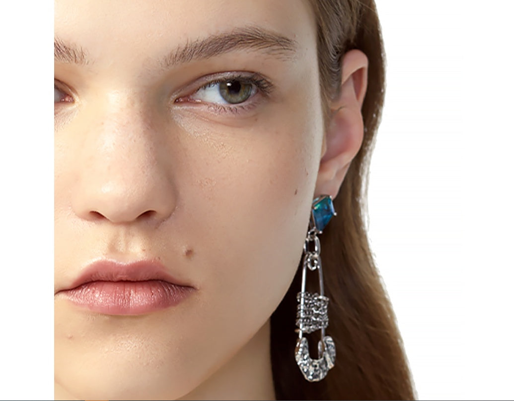 Turquoise Blue Crystal Pair Earring Set