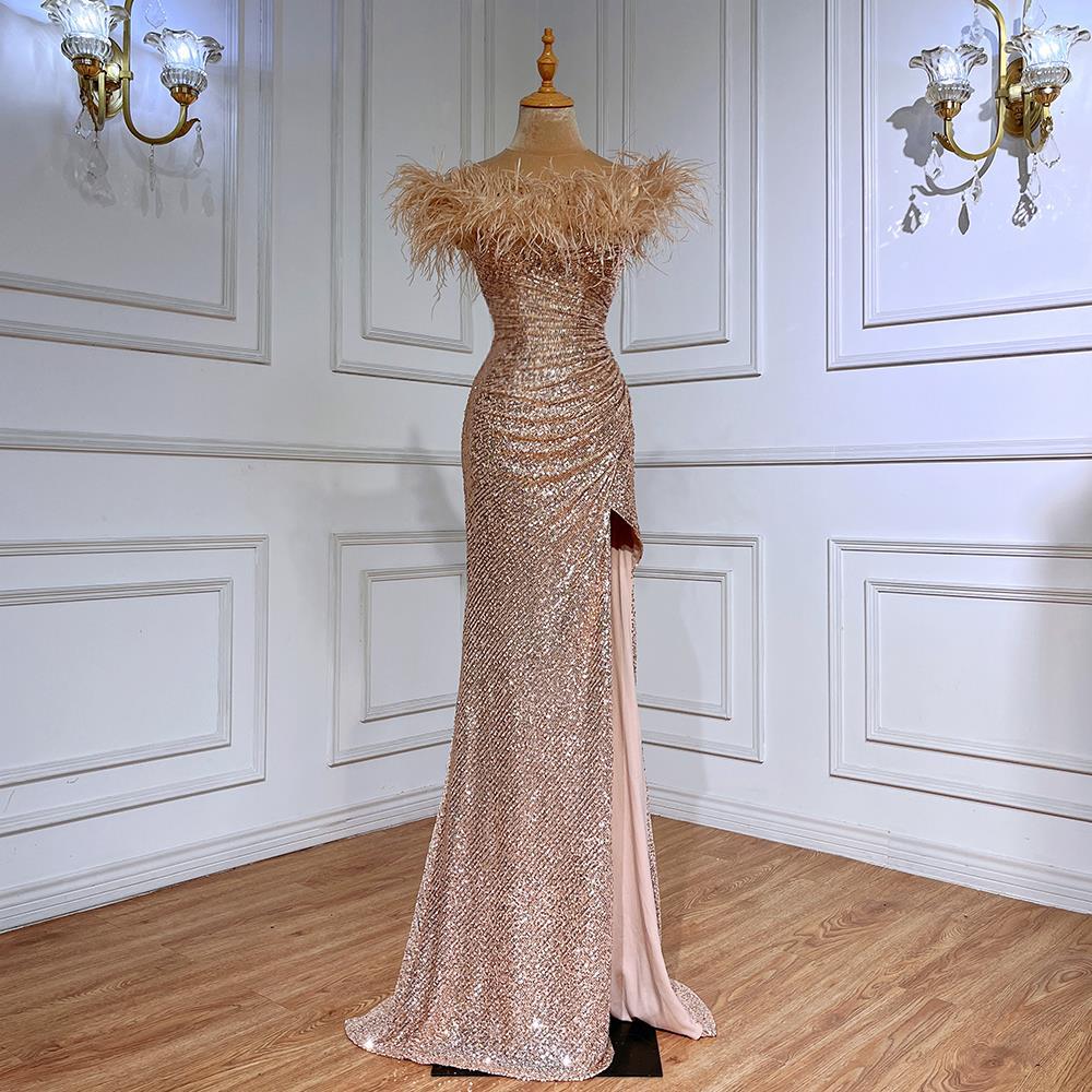 High-End Heavy Industry Evening Dress Is Shiny