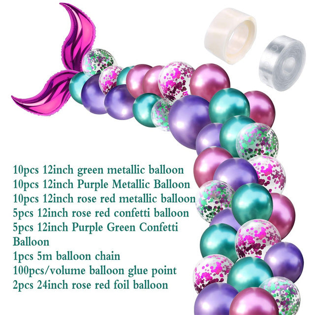 Mermaid Tail Shaped Latex Balloon
